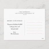 Baby First Christmas Elegant & Botanical  シーズンポストカード (裏面)