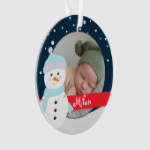 baby, first Christmas| first Christmas Photo Rosa オーナメント (正面)