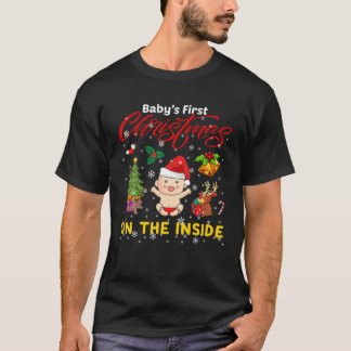 Baby First Christmas On The Inside Pregnancy Chris Tシャツ