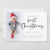 Baby First Christmas Photo 2026 Calendar シーズンカード (正面)