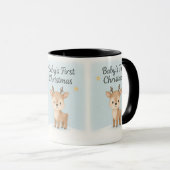 Baby first christmas reindeer cute cozy holiday マグカップ (正面右)