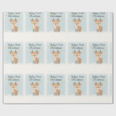 Baby first christmas reindeer cute pastel winter ラッピングペーパー (フラット)