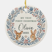 Baby First  Woodland Nordic Christmas Keepsake セラミックオーナメント (裏面)