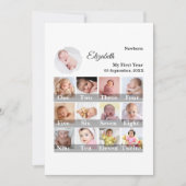 Baby First Year 12 Month Photo Collage Milestone (正面)