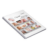 Baby First Year 12 Month Photo Collage  Milestone ノートブック (右側)