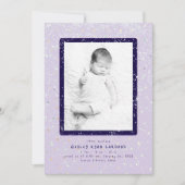 Baby Flurry | Vertical Birth Announcement 招待状 (正面)