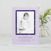 Baby Flurry | Vertical Birth Announcement 招待状 (スタンド正面)