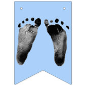 Baby Footprints For Baby Shower バンティングフラッグ (第1の旗)