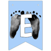 Baby Footprints For Baby Shower バンティングフラッグ (第3の旗)
