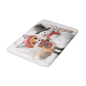 Baby Fox and Snowman バスマット (アングル)