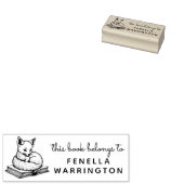 Baby Fox Book Nook Ex Libris Stamp ラバースタンプ (押印)