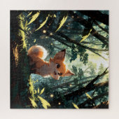 Baby fox in the forest ジグソーパズル (横)