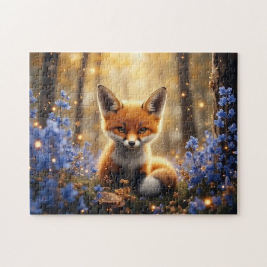 Baby fox in the lilacs ジグソーパズル (横)
