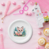  baby fox paper plates ペーパープレート (パーティー)