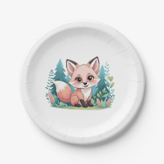  baby fox paper plates ペーパープレート