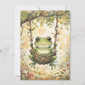 Baby Frog Digital Download Shower Invite 招待状 (正面)