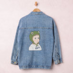 baby-frog/jacket/UiArT デニムジャケット<br><div class="desc">"An illustration inspired by my mom who dislikes frogs. Each drawing is handcrafted with genuine care. Whether you love frogs or not, express your uniqueness with this cute and distinctive jacket! It's sure to suit you perfectly!"🐸💙 If you have any specific preferences or if there's anything else you'd like to...</div>