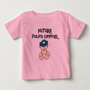 Baby Future Police Officer Tshirts and Gifts ベビーTシャツ