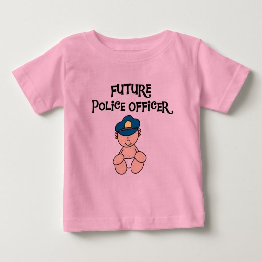 Baby Future Police Officer Tshirts and Gifts ベビーTシャツ (正面)