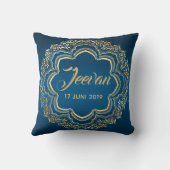 Baby Ganesha sleeping amongst the moon and stars クッション (裏面)