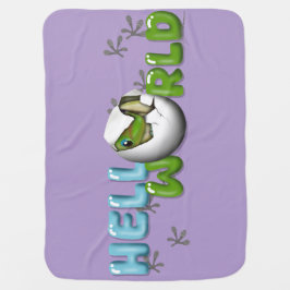 Baby Gecko in Egg  ベビー ブランケット