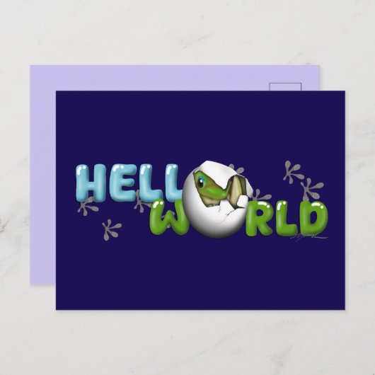 Baby Gecko in Egg  ポストカード (正面/裏面)