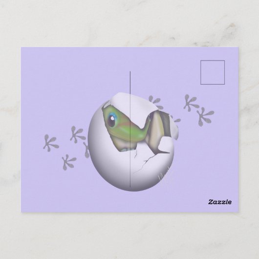 Baby Gecko in Egg  ポストカード (裏面)