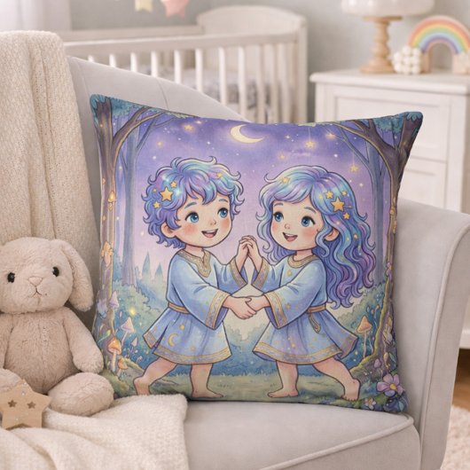 Baby Gemini Zodiac Nursery Kids クッション