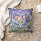 Baby Gemini Zodiac Nursery Kids クッション (ブランケット)