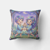 Baby Gemini Zodiac Nursery Kids クッション (裏面)