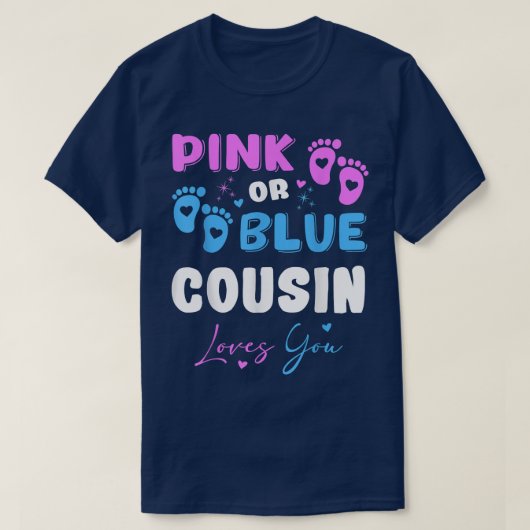 Baby Gender Reveal Cousin  Tシャツ (デザイン正面)
