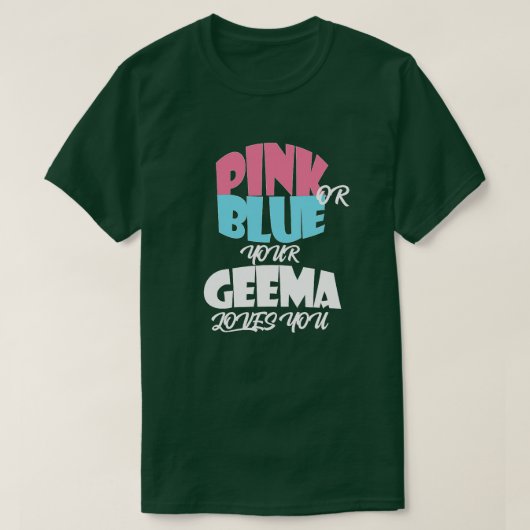 Baby Gender Reveal for GEEMA  essentiel  Tシャツ (デザイン正面)