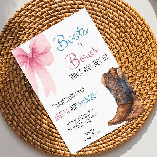 Baby gender reveal Invitation card  招待状