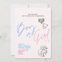 Baby Gender Reveal | Minimalist Invitation