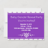 Baby Gender Reveal Party 招待状 (裏面)