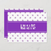 Baby Gender Reveal Party 招待状 (正面/裏面)