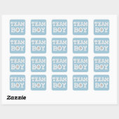 Baby Gender Reveal Party Sticker、Team Boy スクエアシール (シート)