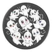 Baby Ghosts Spooky Cute Halloween Mood アイスホッケーパック (正面)