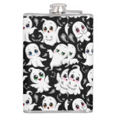 Baby Ghosts Spooky Cute Halloween Mood フラスク (裏面)