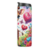 Baby Giraffe Multi Heart Balloon Wrap タンブラー (回転右)