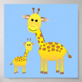 Baby Giraffe/ Nursery Decor ポスター (正面)