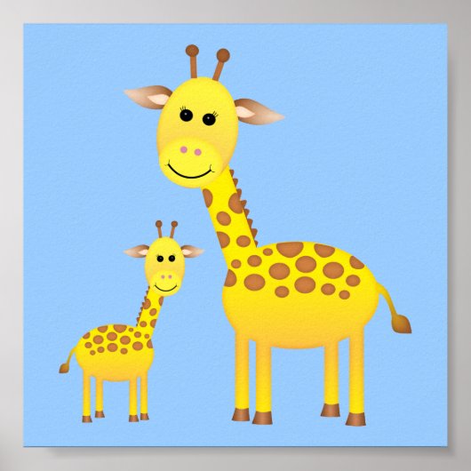 Baby Giraffe/ Nursery Decor ポスター (正面)