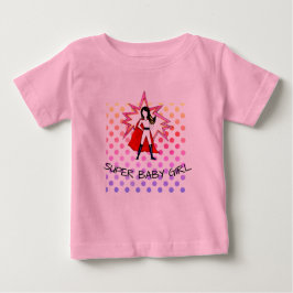 BABY GIRLすごい tutu体スーツと女の子スーパーヘ ベビーTシャツ