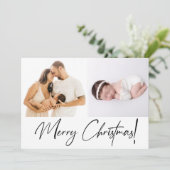 Baby Girlの最初のメリークリスマススクリプトの写真 シーズンカード (スタンド正面)