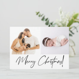 Baby Girlの最初のメリークリスマススクリプトの写真 シーズンカード