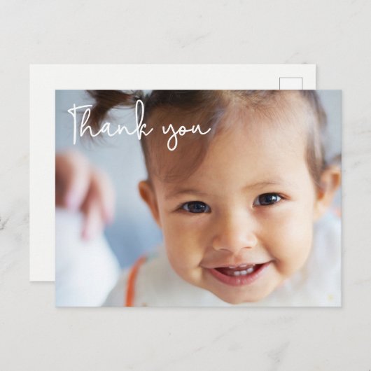 Baby Girlの最初の誕生日パーティー写真 ポストカード (正面/裏面)