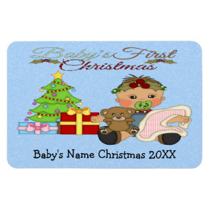 Baby Girlの第1クリスマスフレックス磁石 マグネット