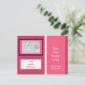 Baby Girl写真の発表テンプレート 案内ポストカード (スタンド正面)