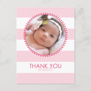 Baby Girl写真サンキューカード- 4.25 x 5.6 ポストカード