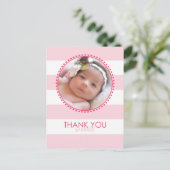Baby Girl写真サンキューカード- 4.25 x 5.6 ポストカード (スタンド正面)